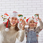 Fennoral 12 Pack Snowman Craft Kits for Kids Make You Own Snowman Foam Stickers Ornament DIY Christmas Arts and Crafts for Chirstmas Party Supplies Winter Christmas Tree Decoration