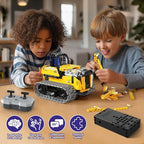 5 in 1 STEM Robot Toy Building Kit, 452 PCS Blocks App & Remote Control Engineering Toys Robotics for Kids Ages 8-12, RC Bulldozer Erector Sets for Boys Girls 6 7 9 10 11 13 14+ Birthday Gifts