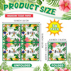 Crtiin 36 Pack 9 Styles Decoupage Napkins Assorted Floral Decorative Decoupage Napkins Chinoiserie Cocktail Paper for DIY Crafting Birthday Party, Each Unfolded 13 Inch(Tropical Plants)