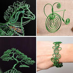 Aluminum Craft Wire, 32.8 Feet 3.0 mm/ 8 Gauge Green Bendable Soft Metal Aluminum Wire Roll Bulk for DIY Crafts Sculpting Jewelry Making
