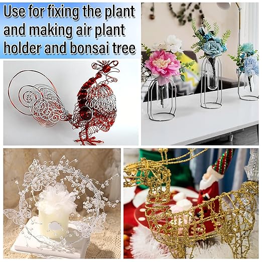 3mm Craft Wire for Sculpting, 52 Ft Aluminum Bendable Thick Metal for Bonsai Trees, Floral Armature, Weaving, Wrapping, Clay Models, Dolls, DIY Jewelry Making (9 Gauge Thickness)