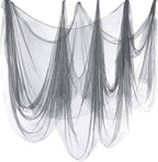 Boao Halloween Cheese cloth 70.87 x 196.85 Inch Gray Cheesecloth Roll for Crafts Large Cotton Muslin Gauze Fabric for Halloween Outdoor & Indoor Spooky Decoration