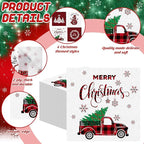 Janlaugh 200 Pcs Christmas Paper Cocktail Napkins Disposable 2 Ply Xmas Style Decoupage Beverage Napkins for Xmas Holiday Winter Dinner Table Decor