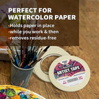 3 Pack White Artist Tape - Masking Artists Tape for Drafting Art Watercolor Painting Canvas Framing - Acid Free 0.2 Inch Wide 180FT Long