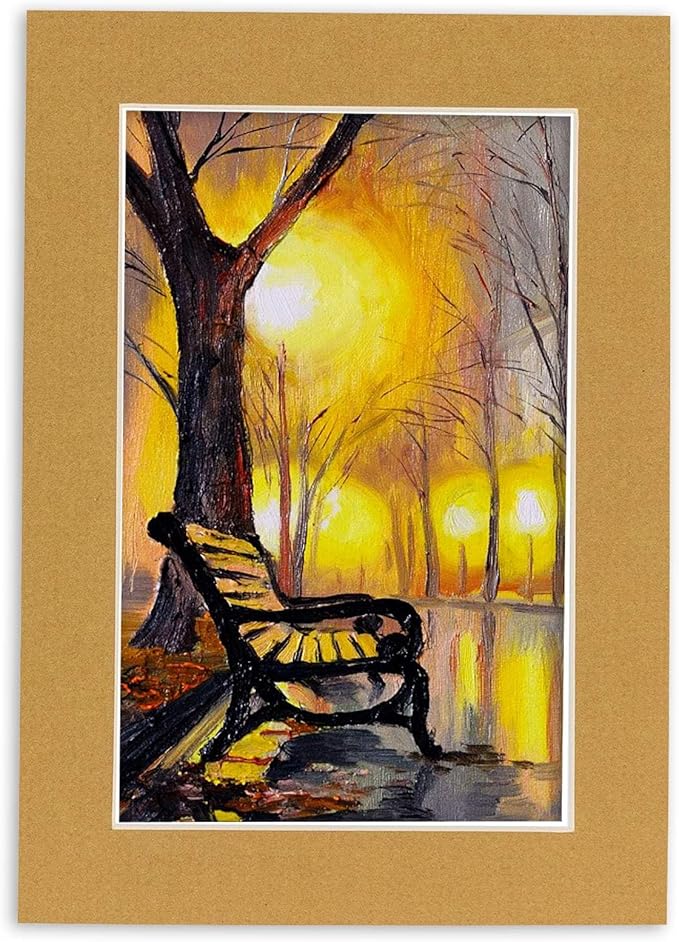 5.5x8.5 Mat for 8.5x11 Frame - Precut Mat Board Acid-Free Show Kit with Backing Board, and Clear Bags Rattan Beige 5.5x8.5 Photo Matte For a 8.5x11 Picture Frame Matboard for Framing, Pack of 100 Mats