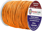 Mandala Crafts 1.5mm 109 Yards Orange Cotton Waxed Cord for Jewelry Making Bracelet Cord Waxed String - Beading String Thread Jewelry Cords for Necklaces String