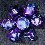 Dark Moon Liquid Core DND Dice Set for Role Playing Games, Polyhedral Dungeons and Dragons Dice Set with Gift Box, Full Liquid Core Resin Sharp Edge D&D Dice Set (InkBlueDice)