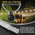 3/16" Wire Rope, 100Ft PVC Coated Steel Cable 7×7 Strand Core, Ideal Cable Railing System for Stair Handrail Balusters Porch Fence Deck, String Light Hanging, Clothesline, Curtains, Shade Sail