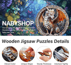 Wooden Puzzles for Adults, Cave Dragon Puzzles, Wooden Flat Puzzles with 3D Visual Effect, Birthday Gifts for Women Men (XL-17.3 * 17.3in 505pcs)