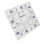 The Quilted Bear Quilting Rulers - Transparent Acrylic Non Slip Quilting, Patchwork & Sewing Ruler with Clear Black Lines & 30, 45 & 60 Degree Angles for Perfect Accuracy & Precision (5" x 5")