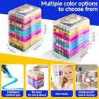 Fine&Soft Tip Acrylic Paint Markers Pen Set, For Surfaces Such as Stone, Canvas, Glass, Metal, etc,Writing, Quick Drying, Long-Lasting,Waterproof & Fade Resistant. (48 Colors)