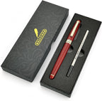 BEILUNER Luxury Personalized Wood Ballpoint Pen Writing Set,Rosewood-Elegant Fancy Nice Gift Pen Set for Signature Executive Business Office Supplies - Christmas Gift Boxed with Extra Refills (Black)