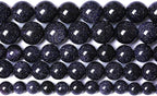 38PCS 10mm Blue Sandstone Gemstone Beads Beads Natural Stone Round Loose Beads for Jewelry Making DIY Bracelet Necklace 15" Inch