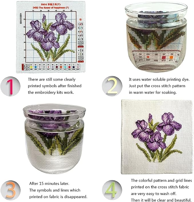 Magxvouy Cross Stitch Kits Stamped Full Range of Embroidery Kits,Cross Stitch Patterns Needlework Kits for Beginners 11CT Printed Kits&Sunrise by The Sea 16x20 inch