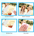 100 Pack Matte Self Adhesive Laminating Sheets, Clear Laminating Sheets Holographic Sticker Paper Clear Vinyl, Matte Finish Self Sealing Lamination Sheet, with Scraper, 8.38" x 11.8"