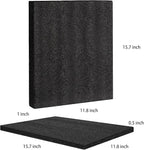 4 Pcs Black Polyurethene Foam Sheets,2 Sizes Cuttable Packing Foam Block Foam Padding for Packing and Crafts,Toolbox Storage(12 x 16 x 1 in,12 x 16 x 0.5 in)