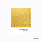 Hemway Polyurethane & Epoxy Resin Glitter 100g / 3.5oz Metallic Crystal Flake Additive for Flooring Jewelry Tumblers Glass Pigment - Microfine (1/256" 0.004" 0.1mm) - Gold Holographic