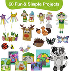 Craftikit® 20 Award-Winning Fairy Garden Crafts for Kids - 20 All-Inclusive Fun Paper Toddler Crafts, Fairy Garden Kit for Kids Ages 3-8