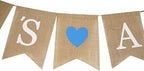 MEEDEE Welcome Baby Banner - It's A Boy Burlap Shower Decorations, Rustic Hanging Bunting for Safari Theme, 3 Pieces