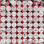 Small Stencils for Painting on Wood Reusable, 3 Inch Reusable Stencil for Craft Ornament Paint Template Stencils for Wall Card Rock Wood Signs Coasters Canvas Home Decor (Christmas Words 3)