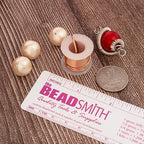 The Beadsmith Craft Wire Assortment - Tarnish-Resistant Copper Wire for Jewelry Making, 6-Pack, 0.75-Inch Mini Spools, 2 Yd Each, 18-Gauge, Assorted Colors, Medium Temper