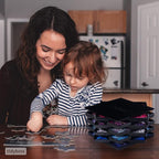 8 Black Puzzle Sorting Trays with Lid 10" x 10" | Puzzle Organizers and Storage | for Puzzles Up to 2000 Pieces