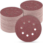 100 PCS 5 Inch Sanding Discs 60 Grit, Round Hook and Loop Sandpaper for Random Orbital Sander