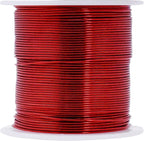 Mandala Crafts 20 Gauge Anodized Aluminum Craft Wire for Jewelry Making - 450 FT Colored Flexible Silver Copper True Blue Brown Red Kelly Green Wire - Bendable for Bonsai Armature Crafting Sculpting
