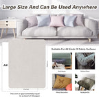 KING MOUNTAIN Fine Linen Repair Patches, Self-Adhesive Fabric, 8X11 Inch 2 PCS, Multi Color, for Linen Sofa and Clothes (Beige)