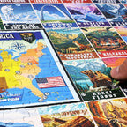 Think2Master Colorful Vintage USA National Parks 500 Pieces Large Format Jigsaw Puzzle for Kids 12+, Teens, Adults & Families. Great Gift for People Interested in Traveling. Size: 26.8” X 18.9”