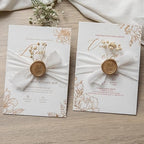 PONATIA Antique Gold Wax Seal Stickers - 50 Pcs Self- Adhesive Wedding Seal Stickers, Perfect for Wedding Invitation Cards, Envelopes Christmas Cards, Gift Wrapping, Party Menu Decor