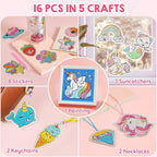 Klever Kits 16 Projects Gem Painting, Kids Diamond Gem Painting Kit with 5D Gem, Arts and Crafts for Girls Ages 6-12, Gem Craft Activities Kits, Premium Art Gift Ideas for Girls Ages 6, 7, 8+