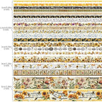 Washi Tape Set 20 Rolls - Vintage Bee Floral Butterfly Botanical Washi Tape Kit, Cute Retro Decorative Tapes for Scrapbooking Supplies,Junk Journal, Bullet Journaling, DIY Art Crafts, Gift Wrapping