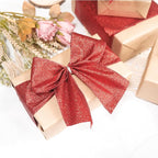 CT CRAFT LLC Glitter Wired Ribbon 2.5" x 10 Yards Red for Christmas Home Decor Bow Gift Wrapping DIY Crafts Wreath