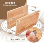 Wooden Book Press - 13''x7.9'' Book Press with Non-Slip Round Foot Pads, Ideal for Bookbinding Press, Paper Press, Bookbinding Machine and DIY Projects