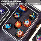 Gradual Magic Red Moon Liquid Core DND Dice Sets for Role Playing Games, Unique RPG Dungeon and Dragons Dice Set with Gift Box, Mystery Liquid Core D&D Dice Set for Gift
