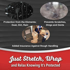 8 Pack Industrial Strength Mini Hand Stretch Wrap 5" 1000 Ft. Roll 80 Gauge Thick, Shrink Wrap Roll for Moving Supplies, Furniture, Pallets, Plastic Wrap for Packing, Heavy Duty Stretch Film