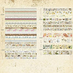 36 Rolls Vintage Washi Tape Pack Retro Arts Adhesive Tapes Wide Chronicle Decorative Masking Tape Sets for Craft, Kids, Scrapbook, DIY, Gift Wrapping (Soul Songs)