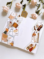 WT Pre-Cut Planner's Day 2 Washi Tape, Single Roll, Original Designs, Decorative Masking Tape for Journals, Planners, Scrapbooking, DIY Paper Projects