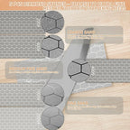 CWOVRS Diamond Sharpening Stone, 5 PCS Diamond Sharpening Plate with Honeycomb Surface Plate for Scissors Knives Outdoor Tools From Coarse to Extra Fine 200/400/600/1000/2000 Grit