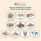 EWA Home Décor – Bat Small 60 Pieces – Wooden Jigsaw Puzzle for Adults – Perfect for Artistic Home Decoration and Mindful Relaxation