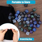 60PCS MTG Counters Set, Anglekai MTG Dice Counters for TCG Card Games, 10P Life Ability Keywords/ 40P -1/+1 Buff Tokens/ 10P Shield/Bag