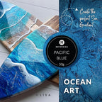 MEYSPRING Pacific Blue Epoxy Resin Color Pigment - 50 Grams - Great for Resin Art, Epoxy Resin, and UV Resin - Mica Powder for Epoxy Resin