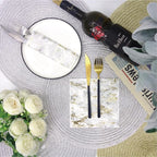 80-Pack Napkins Disposable Paper Towel Cocktail Dinner Party Decoration, Gold Splash