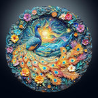 Wooden Puzzles for Adults,Peacock Puzzle, Unique Shaped Wooden Jigsaw Puzzles for Adults, Family Puzzle(11.4 * 11.4 in 200pcs)