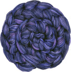 Merino Silk Luxe Tonal Designer Blend. Superfine Merino, Mulberry Silk, Tussah Silk. Top Roving for Spinning or Felting. Twilight Orchid 1oz