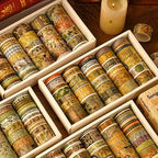 36 Rolls Vintage Washi Tape Pack Retro Arts Adhesive Tapes Wide Chronicle Decorative Masking Tape Sets for Craft, Kids, Scrapbook, DIY, Gift Wrapping (Madame de Pompadour)