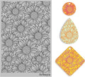 Arbuya Polymer Clay Sunflower Texture Sheets for Earring Jewelry Making, Clay Floral Texture Mat for Polymer Clay Projects Polymer Clay Stamps Earrings Tools