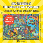 Odd Pieces Jigsaw Puzzles 1000 Pieces - Magic Mystery Story Secret Ending Puzzle - Perfect Game Night for Adults & Kids - Funny Space Cartoon Theme (AstroGastro)