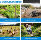 24'' x 150' Black Chicken Wire Mesh Fence, 20 Gauge Galvanized Poultry Netting and 1 inch Garden Mesh Fence Roll, Chicken Wire for Floral Arrangements/Crafts/Farm/Livestock/Pet Protection